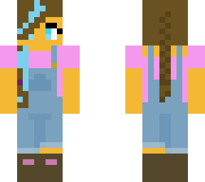 girl in overalls