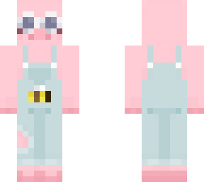 pig with bee overalls and glasses