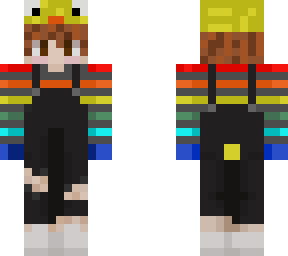 rainbow ducky hat person