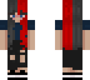 split dye red alt girl