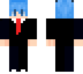 anime girl in suit