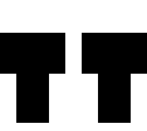 black on white