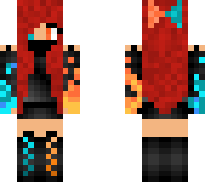 contest entry red head fire water girl.