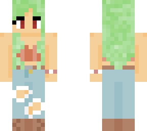 green haired girl