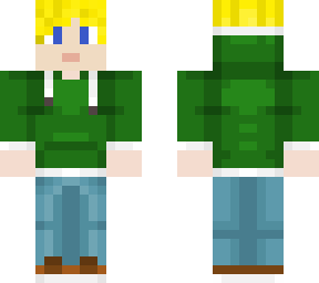 green hoodie