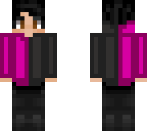 me in pink and black hoodie