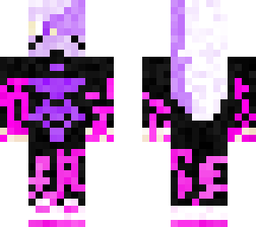pink purple lightning ninja w/ long hair