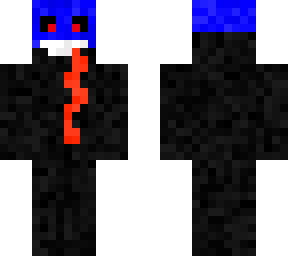 skin boneco azul jaqueta preta