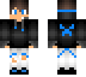 the blue hoodie gamer with ripped pants