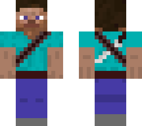 adventure steve with katana