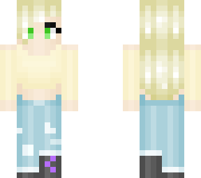 blond crop top girl