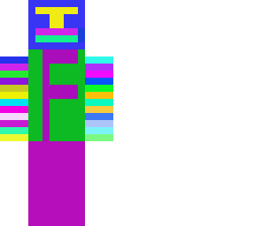 colorfull man and black back.