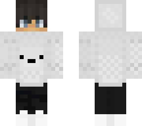 cute polar bear hoodie boi with effect on hoodie