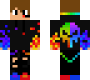 rainbow gamer with fire (mic) (fixed)