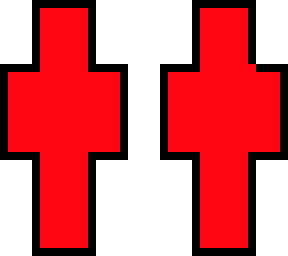 red outlined