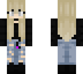 skin 3 striped sweater girl