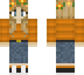 autumn themed blonde girl