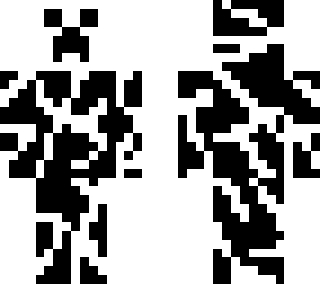 black & white cracked creeper