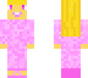 blonde hair pink girl