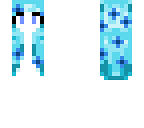 blue hair girl template
