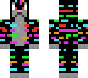 makazihskin: black panther with rainbow strips