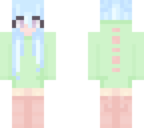 mint and pink dino hoodie