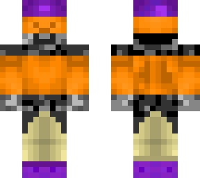 orange and purple and bedrock and sand steve