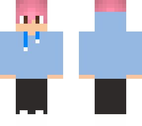 pink haired boy