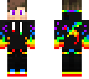 rainbow ender boy *slim* *hood down*