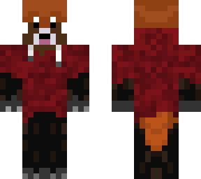 red panda red cute jacket