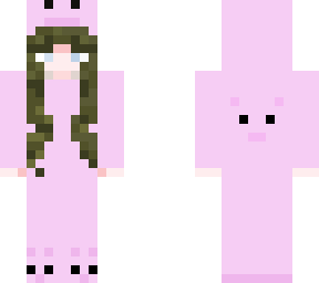 super cute pig onesie with brown hair