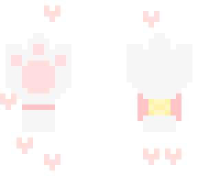 <3 pink and white kitty paw with a bell. <3