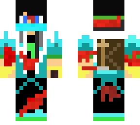 a blue gamer worrior with bow and arrow