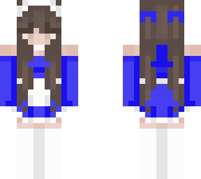 dark blue maid girl