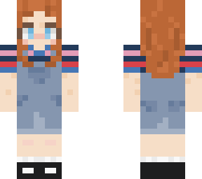 ginger in overalls