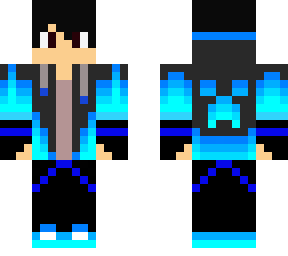 idk it a boy wearing a creeper acket