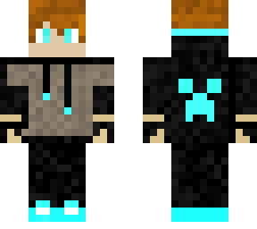 Light Blue Creeper Hoodie with Headphone part 2 | Minecraft Skin