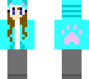 makazihskin: girl wearing a cat hoodie read desc