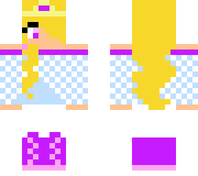 princess in blue and white shirt and purple sneakers :)