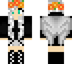 snow owl girl fall colored flower crown