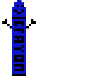 blue crayon