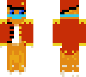 captainfurball with red coat and beret and mask