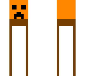 creeper carved pumpkin on a table