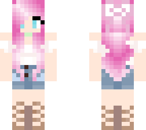 cute pink hair girl