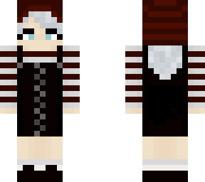 egirl with striped shirt and beanie
