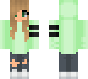 light green hoodie girl