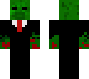 old zombie in suit