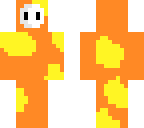 orange fall guy w/ yellow splats