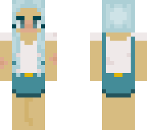 blue hair anime girl