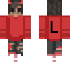 boy with red hoodie and a l